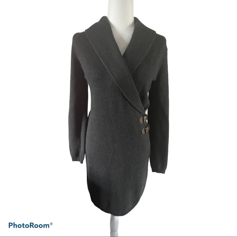 Lauren by Ralph Lauren charcoal sweater dress S - Picture 7 of 7